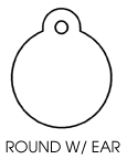 Standard Round Plastic Tag w/ ear