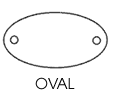 Standard Oval Plastic Tag
