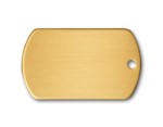 Rectangle Shaped Brass Tag w/ curved ends