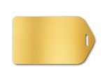 Rectangle w/ angled end Brass Tag