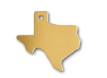 Texas Shaped Brass Tag
