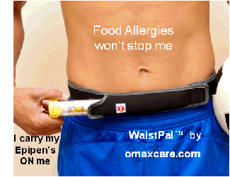food allergies wont stop me, I carry my epipen inside the waistpal