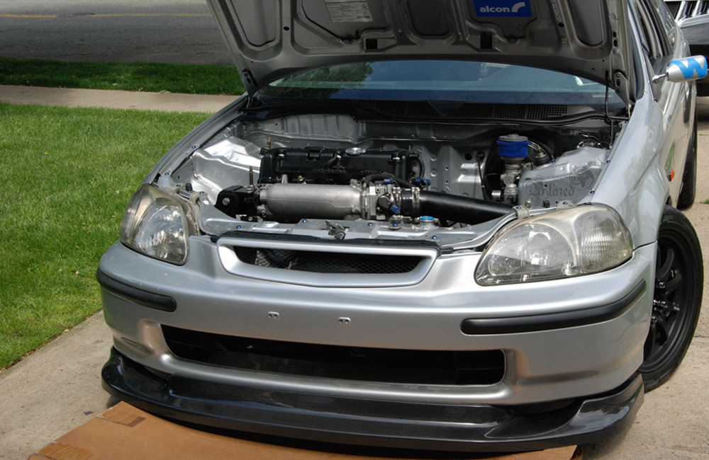 JDM First Molding Carbon Fiber FLUGEL PLATE Lip Spoiler EK9 Civic 9698