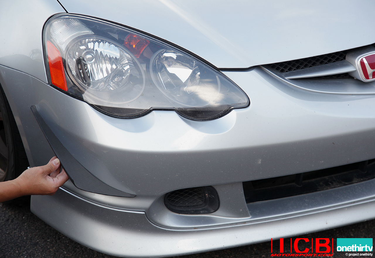 JDM First Molding Small Carbon Fiber Canards Integra DC2 w/ JDM Front