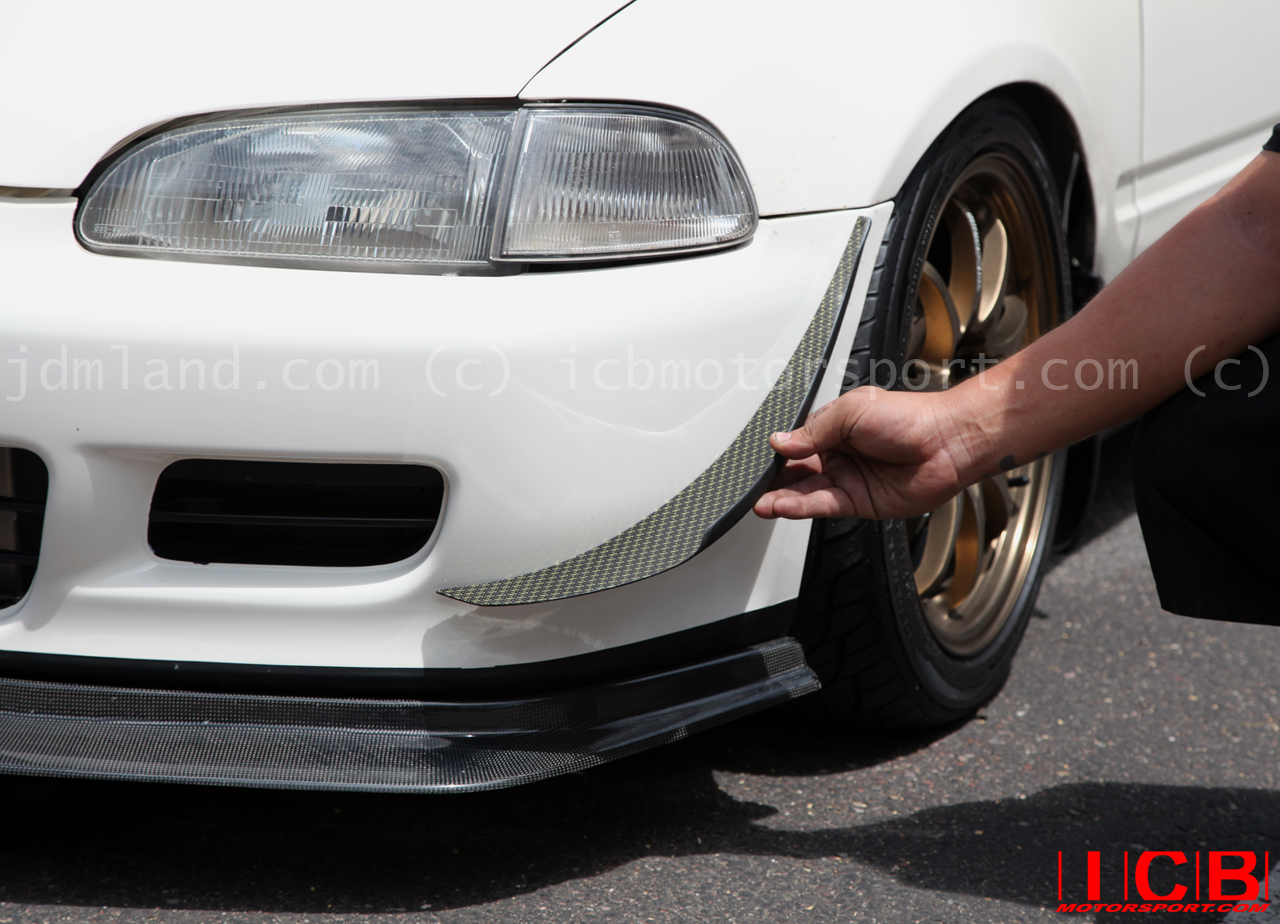 JDM First Molding Medium Carbon Kevlar Canards Civic 9295 EG6 EJ1
