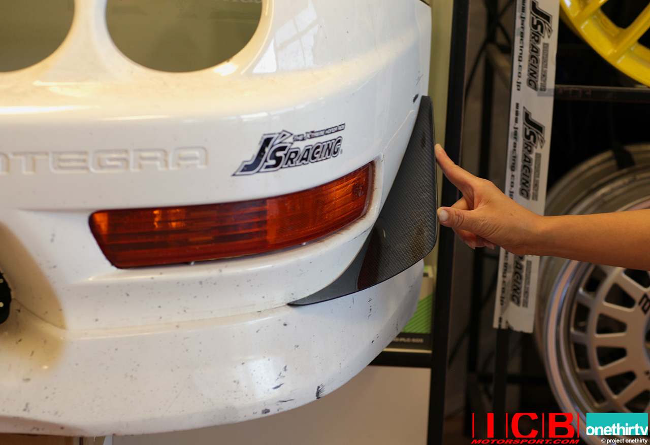 JDM First Molding Small Carbon Fiber Canards USDM 9801 DC2 Integra