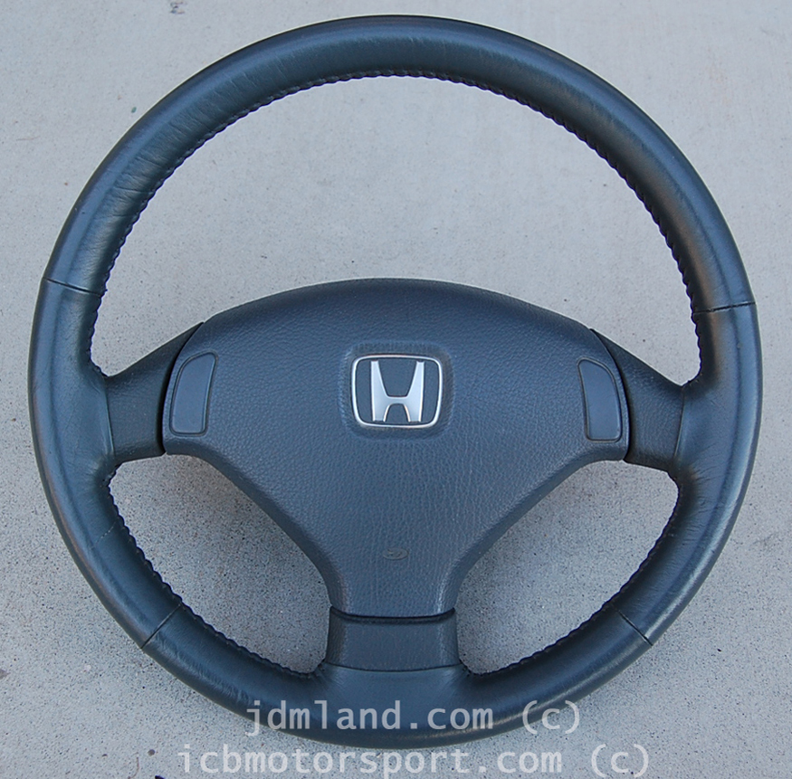 Used JDM Civic EG6 95 SiR II 3 Spoke Leather Steering wheel (Non SRS) MINT
