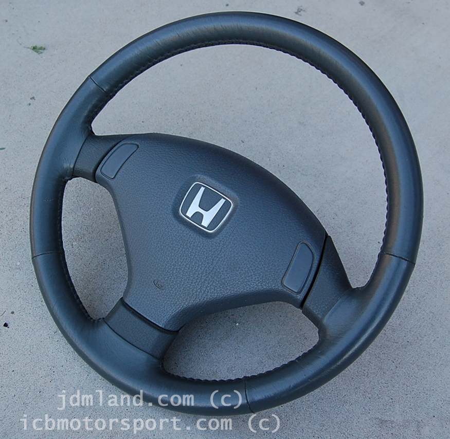 Used JDM Civic EG6 95 SiR II 3 Spoke Leather Steering wheel (Non SRS