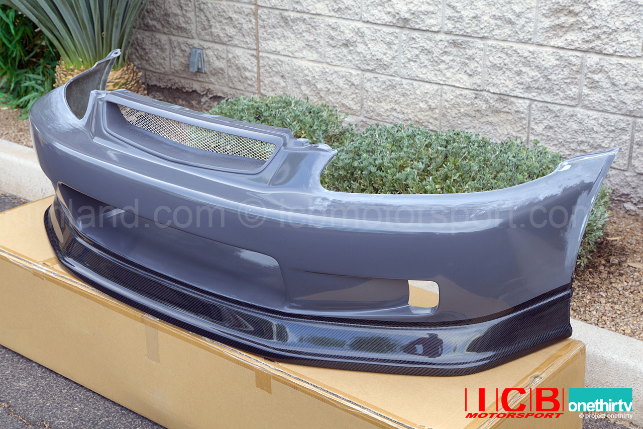 JDM JBlood Front Bumper Honda Civic EK4 EK9 9698 with Twill Carbon