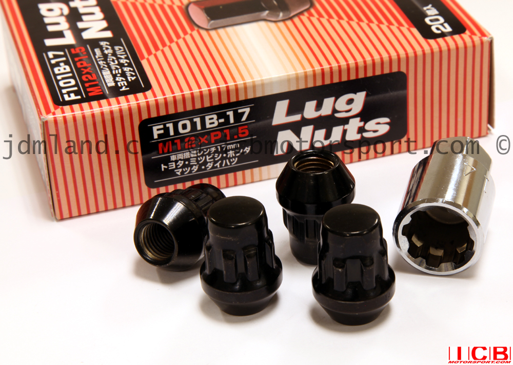 KYOEI Industries Black Lug Set 31mm 12X1.50mm Made In Japan FREE SHIPPING