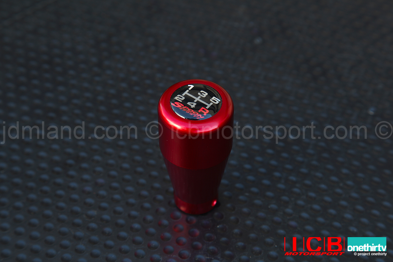 Spoon Sports Aluminum Shift Knob 5 Speed 6 Speed Anodized Red