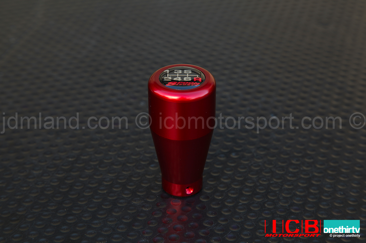 Spoon Sports Aluminum Shift Knob 5 Speed 6 Speed Anodized Red