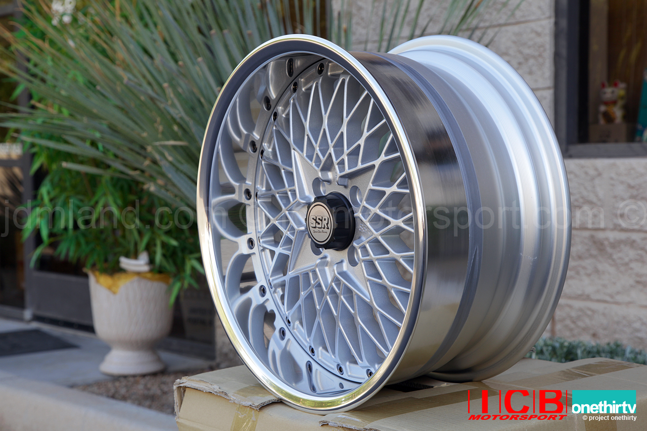 SSR Formula Mesh 3 piece wheel 16X8 4X100 +26 Offset 78mm Lip Formula Silver PreOrder