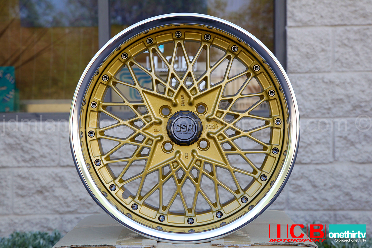 SSR Formula Mesh 3 piece wheel Formula Gold 16X8 4X100 39 Offset 65mm Lip
