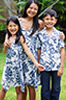 100% Rayon Delicate Tropicals family matching outfits