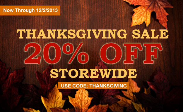 Thanksgiving Sale 20% Off Storewide