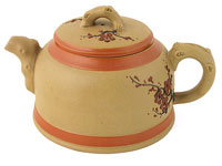 Plum Blossom Beige Yixing Teapot