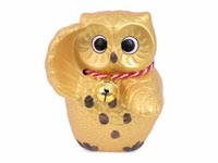 Gold Saluting Owl