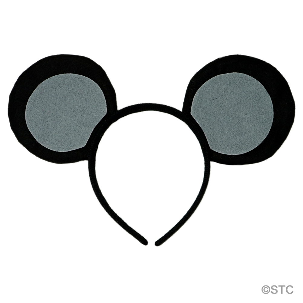 Mouse-A-Like Ears & Tail Costume Set (Black & Gray)