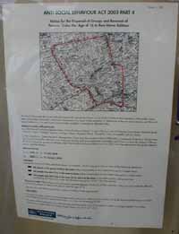 Anti-Social Behaviour Act Dispersal Zone notice - click for a larger image